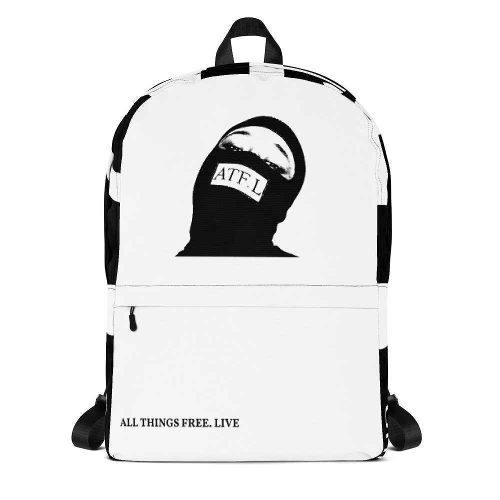 ATF.L Bookbag White Black ATFLcloth